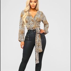 Leopard White Lies Top